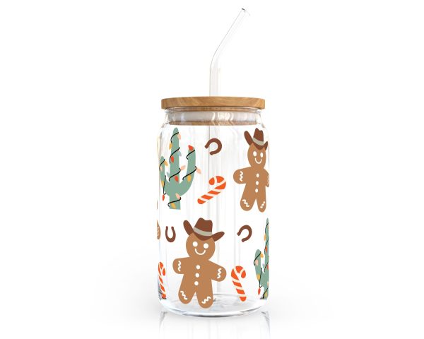 16oz Libbey Can Cup Wrap | Western Howdy Holiday SVG For Discount - Image 2