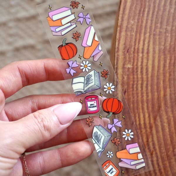 [ Double Sided ] Bookmark UV DTF Decal | Fall Reading Fashion - Image 2