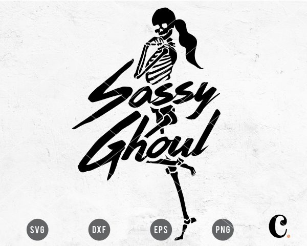 Sassy Ghoul Skeleton SVG Fashion
