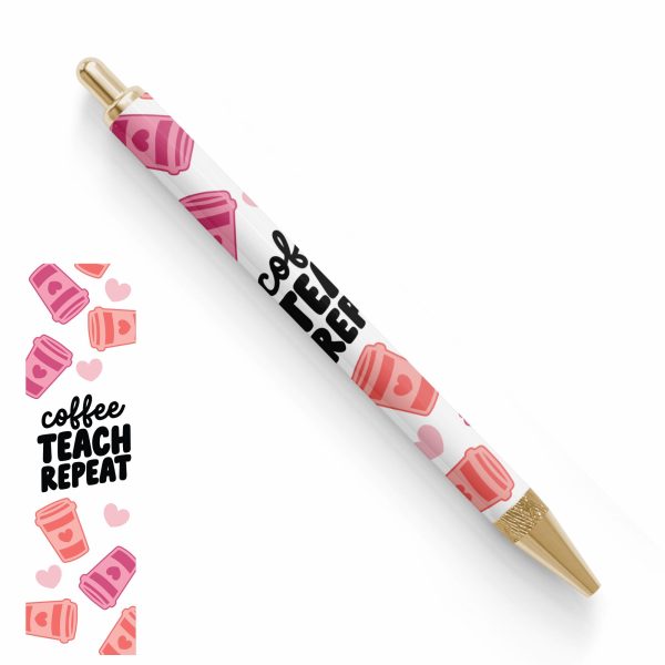 Pen UV DTF Wrap | Coffee Teach and Repeat Online now