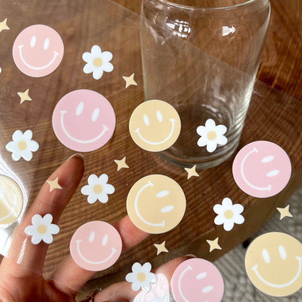 16oz Cup UV DTF Decal | Classic Smiley Face For Cheap - Image 2