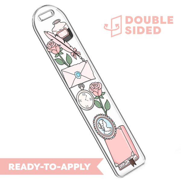 [ Double Sided ] Bookmark UV DTF Decal | Journaling and Roses Online