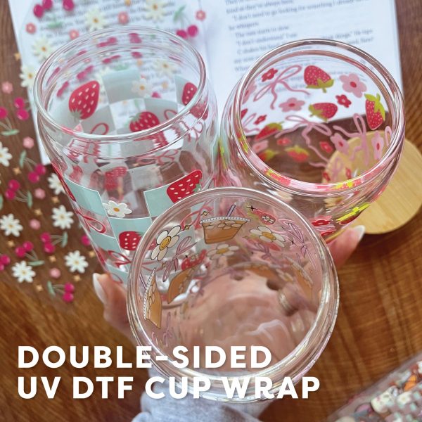 [ Double Sided ] 16oz Cup UV DTF Decal | Romantic Reading Time on Sale - Image 5