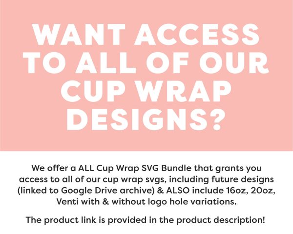 [ SVG Digital File] 16oz Libbey Can Cup Wrap | Floral Peach SVG For Cheap - Image 3