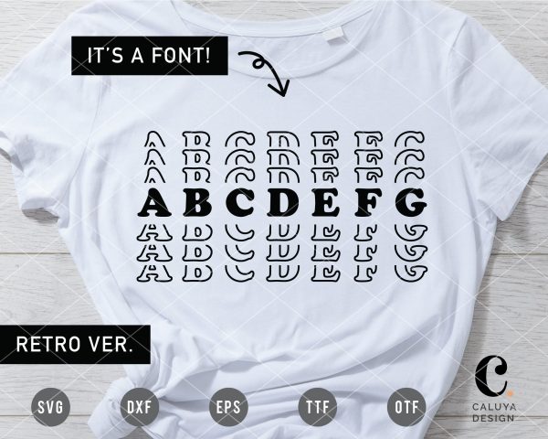 Stacked Letter Cricut Font Retro Ver Supply