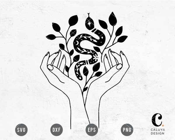 Hand With Snake SVG For Sale