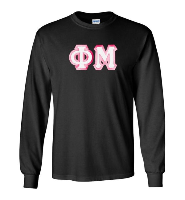 Phi Mu Custom Twill Long Tee For Sale - Image 3