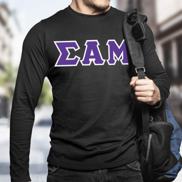 Sigma Alpha Mu Lettered Long Sleeve Shirt Online Hot Sale