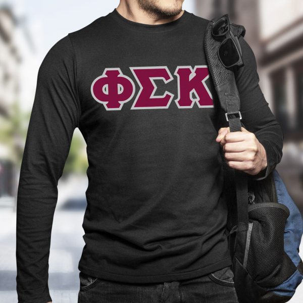 Phi Sigma Kappa Lettered Long Sleeve Shirt Online now