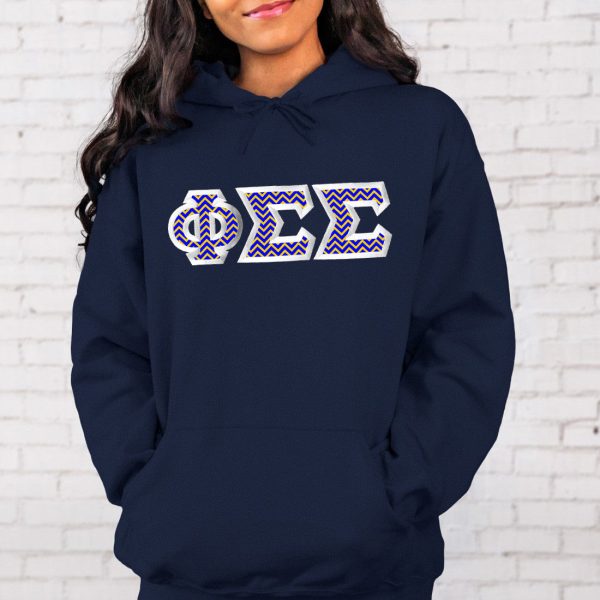 Phi Sigma Sigma Custom Twill Hooded Sweatshirt Cheap