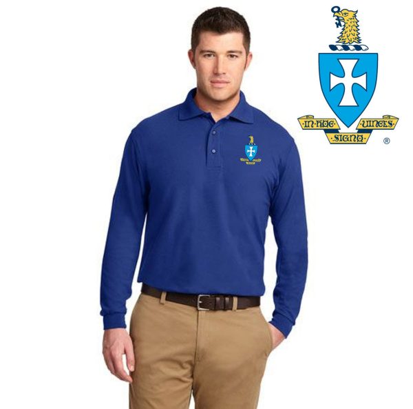 DISCOUNT-Sigma Chi Emblem Long Sleeve Polo Sale